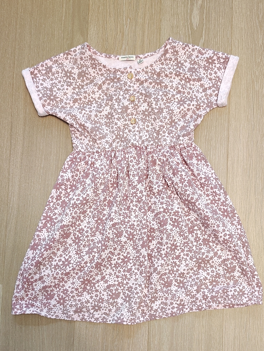 Nanette Lepore Pink Floral Short-Sleeve Button Dress